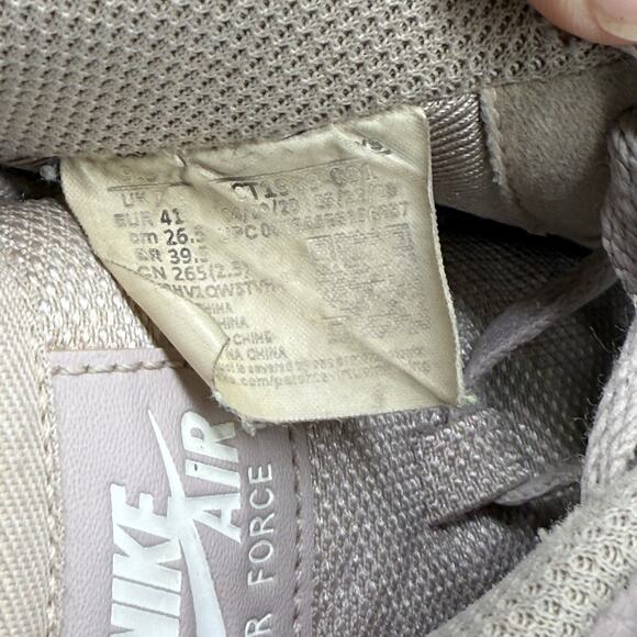 Nike Women's size 9.5 Air Force 1 ‘07 Low Athletic Shoes Violet CT1989-001 - Picture 6 of 7